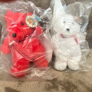 VAL & TYNE BEARS Valentine Planet Plush Beanie Sally Winey Mint in Sealed Bags